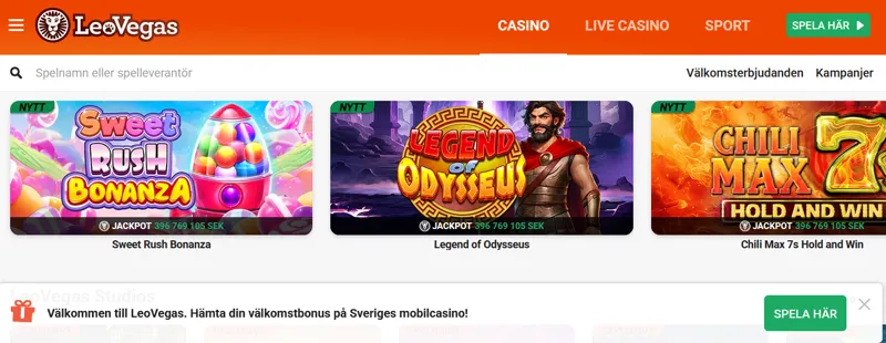 Exempel på svenska casinon och vad de erbjuder