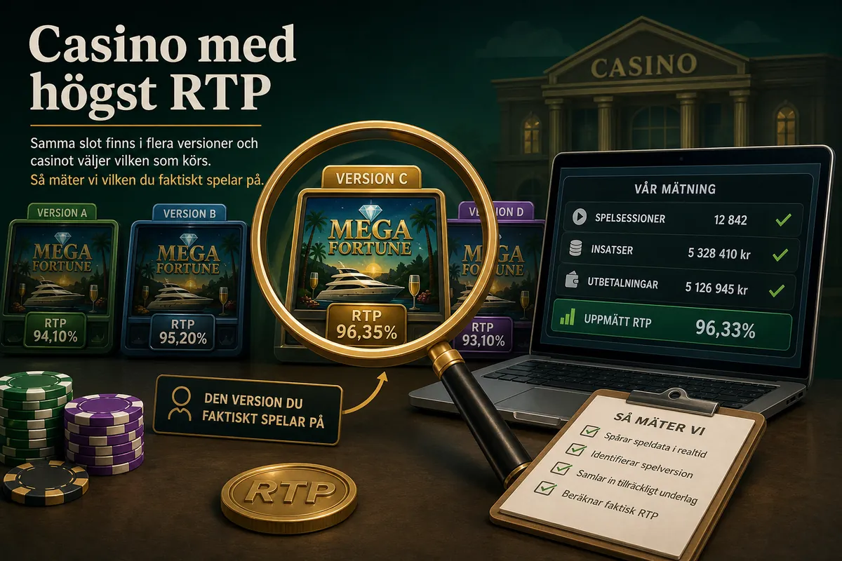 Casino med högst RTP