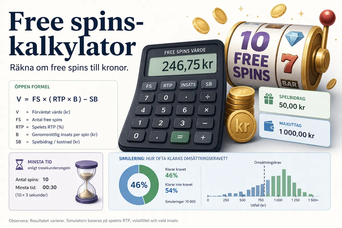 Free spins-kalkylator
