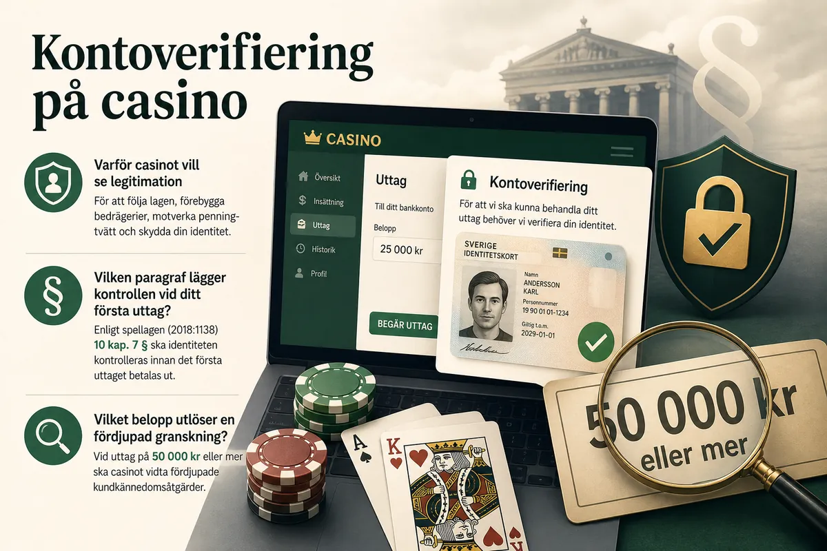 Kontoverifiering på casino