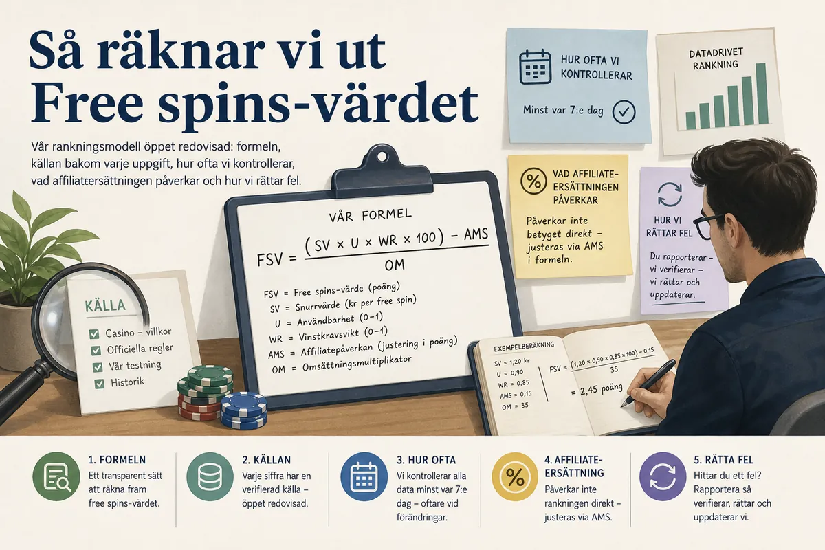 Så räknar vi ut Free spins-värdet